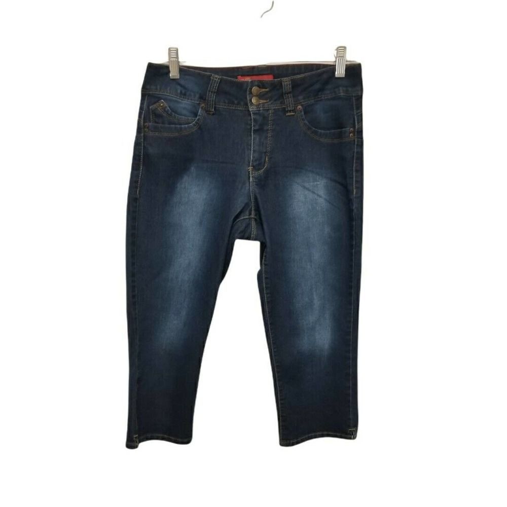 Royalty For Me Capri Jeans Size 6 Blue Dark Wash Stretch Pants